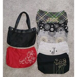 Black Thirty-One Skirt Purse Base Shoulder Bag & 6 Interchangeable Skirts 7 Look